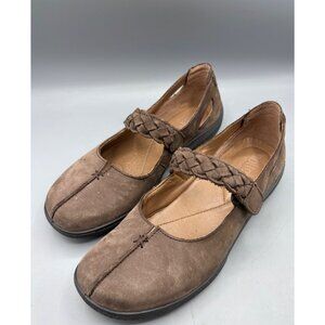 Hotter Womens Shoes 8 Shake Brown Suede Mary Jane Suede